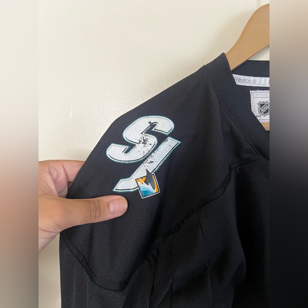 Vintage Reebok San Jose Sharks NHL Hockey Jersey Size Youth L / XL *FLAWS* - Picture 3 of 9